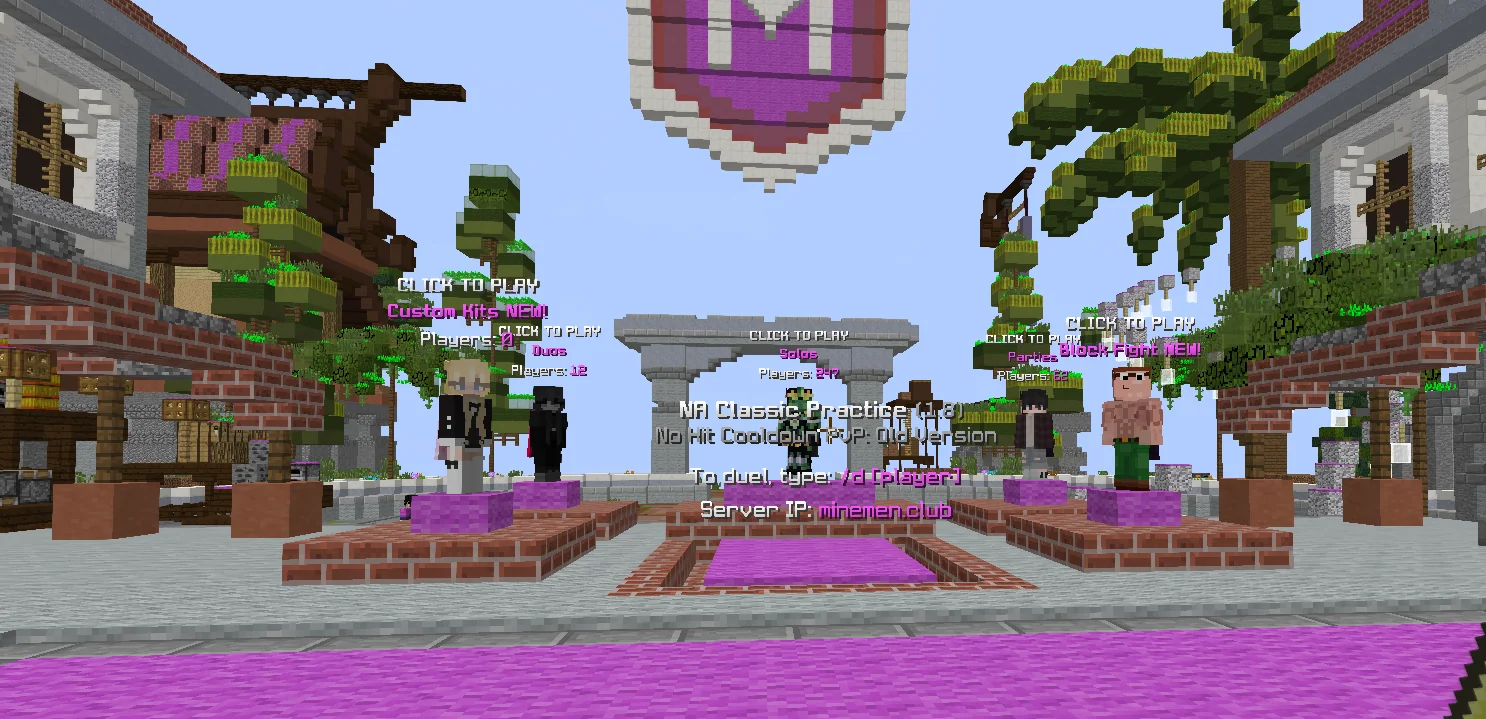 Minecraft before enabling visuals